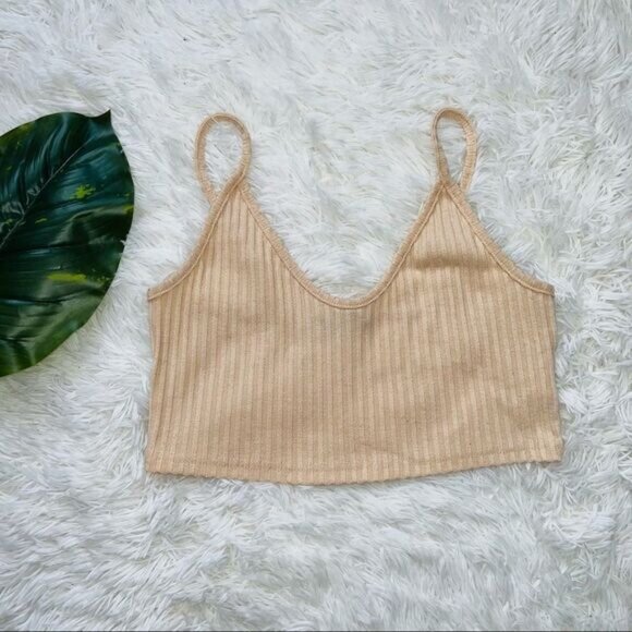 🤍 3/$30 SHEIN | Ribbed Cropped Tank Top Medium - Picture 1 of 3